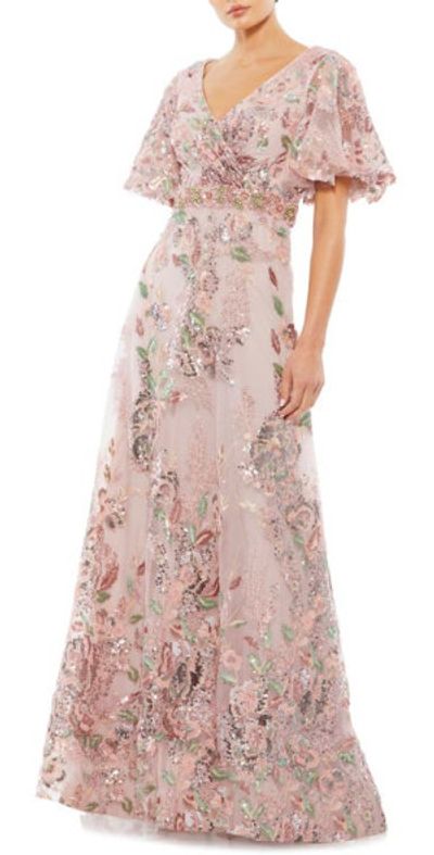 princess polly baby blue dress EFO - Puff Sleeve Square Neck Mesh Butterfly Embroidered A-Line Dress