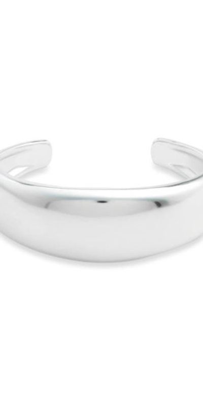 Madewell Chunky Domed Cuff Bracelet in Polished Silver at Nordstrom