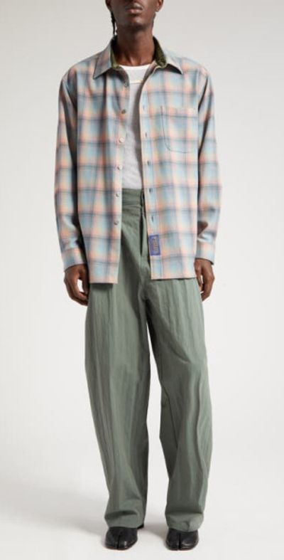 Maison Margiela - x Pendleton Classic Plaid Wool Shirt in Pink