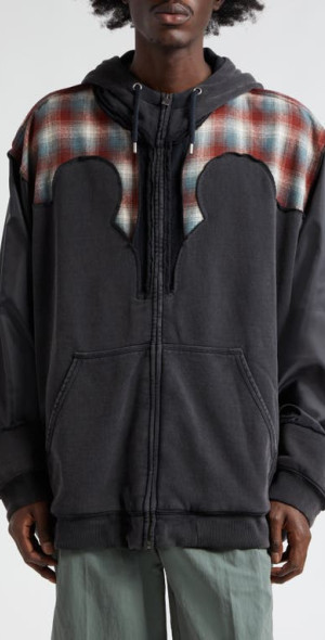 Maison Margiela x PENDLETON ジップアップフーディー Maison Margiela - x Pendleton Décortiqué Zip Front Cotton