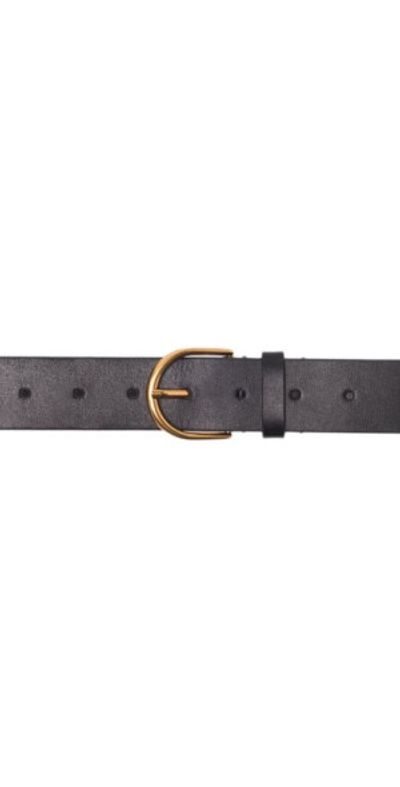 maje maje Leather belt with chain details in Black at Nordstrom, Size Small