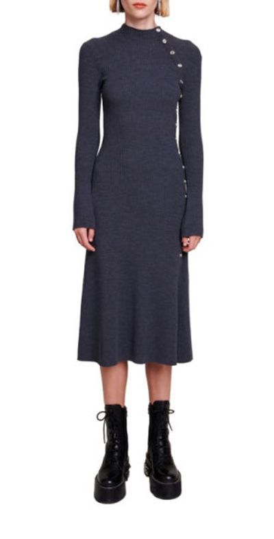 grey sweater dress nordstrom Women's No Better Time Grey Ribbed Knit Sweater Mini Dress | Size: L main image 1