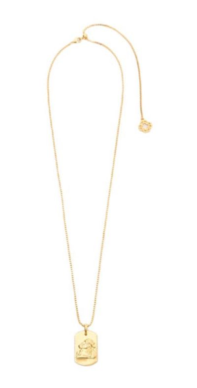 maje maje Zodiac sign plaque necklace