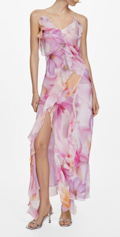 chinese dress ladies Mango Draped Mixed Dye Maxi Dress – Continuiti main image 1