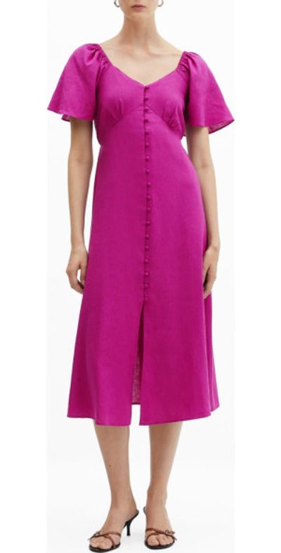 strapless open back dress Purple Ruffle Tiered Criss Cross Lace Up Gown main image 0