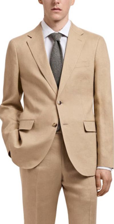 MANGO MANGO Slim Fit Linen Sport Coat