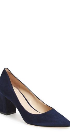 Marc Fisher LTD Marc Fisher LTD Zala Block Heel Pump in Navy Suede at Nordstrom, Size 5