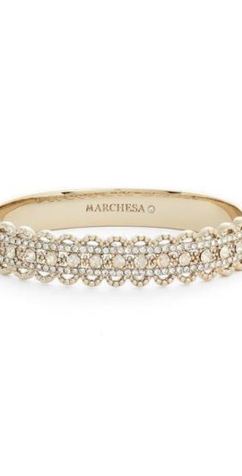 Marchesa Marchesa Crystal Filigree Bangle in Gold at Nordstrom