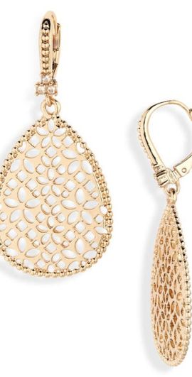 Marchesa Marchesa Filigree Drop Earrings in Gold/Gold at Nordstrom