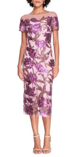 Marchesa Notte - Sleeveless Cutwork Floral Lace Mini Dress