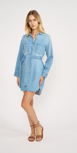 Marea Marea Denim Shirt Dress in Pale Wash at Nordstrom, Size X-Small