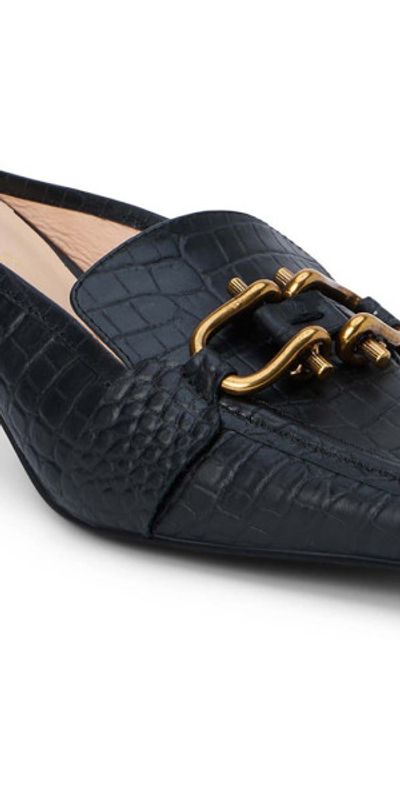 Matisse Matisse Lee Kitten Heel Mule in Black Croc at Nordstrom, Size 6