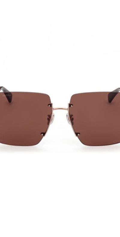 Max Mara Max Mara 60mm Geometric Sunglasses in Bronze/Other /Brown at Nordstrom