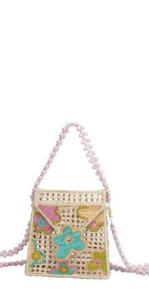 MERCEDES SALAZAR  Pink Fig Leaf MiniHandbag
