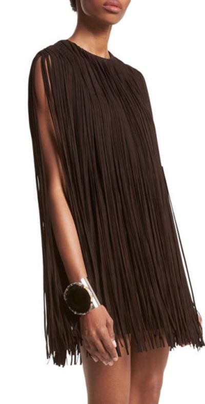 brown dress jewelry Adriene Beaded Halter Mini Dress | Brown | Womens