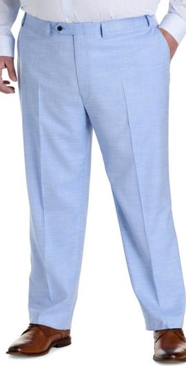 Michael Kors Michael Kors Big & Tall Textured Solid Suit Pants in Blue at Nordstrom, Size 42 X 30