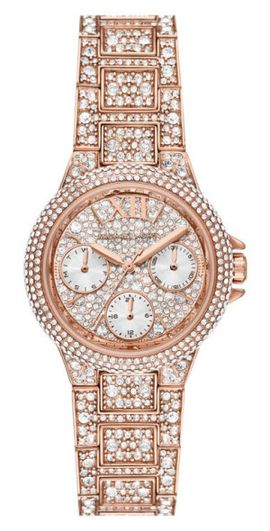Michael Kors MICHAEL Michael Kors Camille Pavé Multifunction Bracelet Watch, 33mm in Rose Gold at Nordstrom