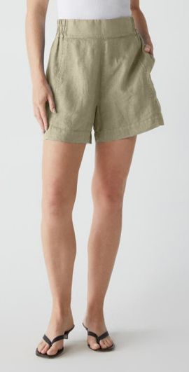 Michael Stars Michael Stars Mavis Linen Shorts in Natural