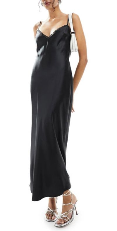 short satin dress Satin Short Dress With Scoop Neck And Lace-Up Knot Back