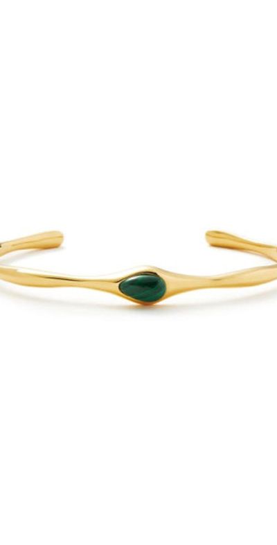 Missoma Missoma Malachite Cuff Bracelet in Gold at Nordstrom