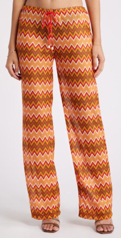Mistress Rocks Mistress Rocks Chevron Knit Drawstring Pants in Multi Colour at Nordstrom, Size X-Small