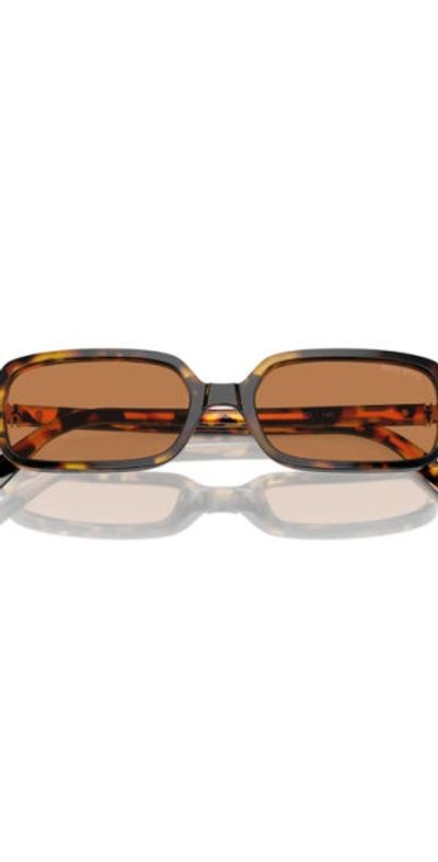 Miu Miu Miu Miu 51mm Rectangular Sunglasses in Blond Havana