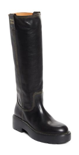 Miu Miu Miu Miu Knee High Boot in Nero at Nordstrom, Size 6.5Us