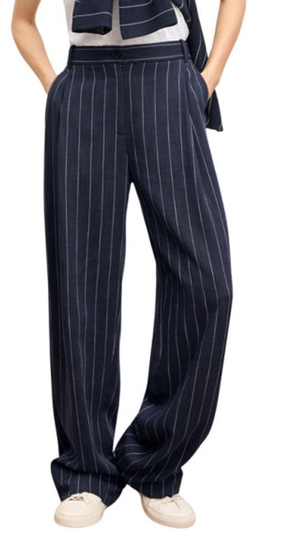 M.M.LaFleur M.M.LaFleur Fitz Trouser in Navy/ivory at Nordstrom, Size 2