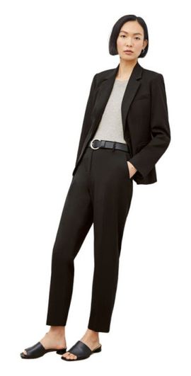 M.M.LaFleur M.M.LaFleur Mejia Pant - Washable Wool Twill in Black at Nordstrom, Size 2