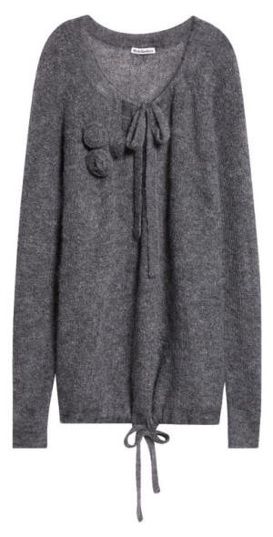 Molly Goddard - Aggie Rosette Gathered Mohair & Wool Blend Sweater