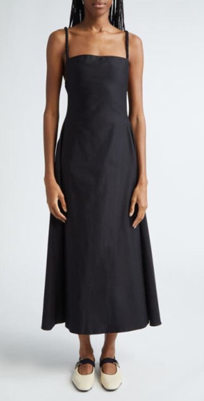 molly goddard black dress Molly Goddard - Susanne shirred taffeta mini dress