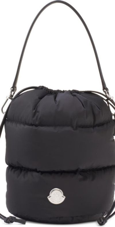 Moncler Moncler Caradoc Quilted Puffer Bucket Bag in Black at Nordstrom