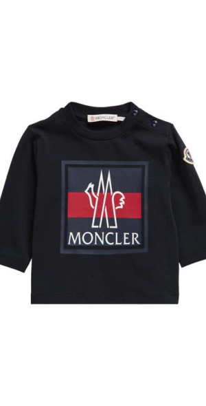 Moncler - Kids' Logo Graphic T-Shirt in Navy Blue at Nordstrom