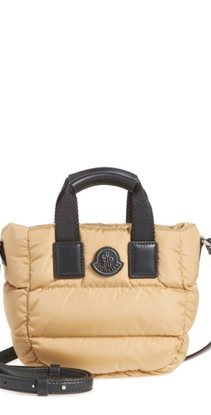 Moncler - Micro Caradoc Puffer Crossbody Tote in Camel at Nordstrom