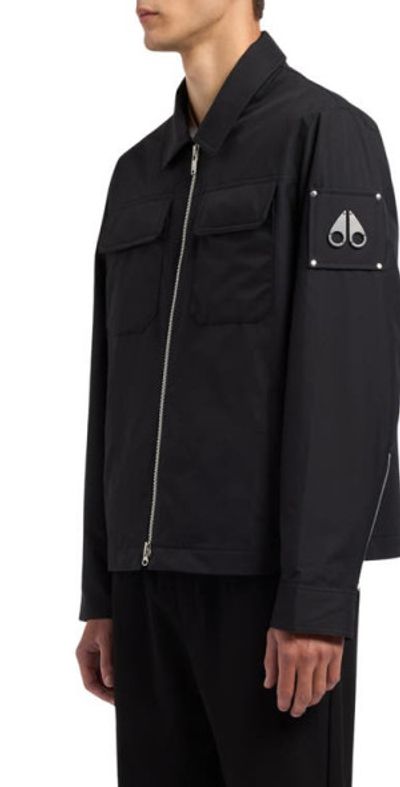 Moose Knuckles Moose Knuckles Jacques Water Repellent Shirt Jacket in Black at Nordstrom, Size Small