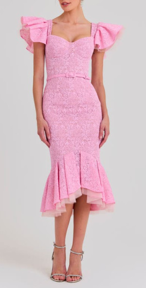 Romantic Lace Belted Dress Her lip to Romantic Lace Belted Dress