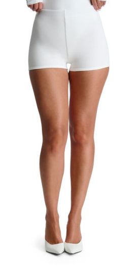 Naked Wardrobe Naked Wardrobe High Waist Hot Shorts in White at Nordstrom, Size X-Small
