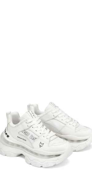 ゆぴ Naked Wolfe WIND WHITE スニーカー 厚底 NAKED WOLFE - Wind Sneaker in White at Nordstrom