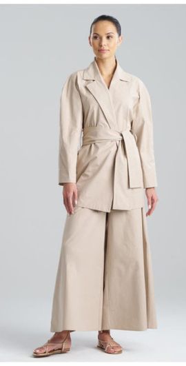 Natori Natori TECH COTTON TAFFETA Trench Coat in Beige at Nordstrom, Size X-Small