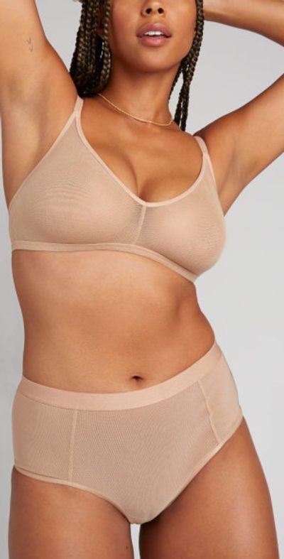 Negative Underwear Negative Underwear Sieve Non-Wire Bra in Buff at Nordstrom, Size X-Small
