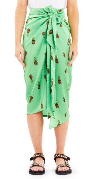 Never Fully Dressed - Pineapple Print Wrap Skirt in Green at Nordstrom