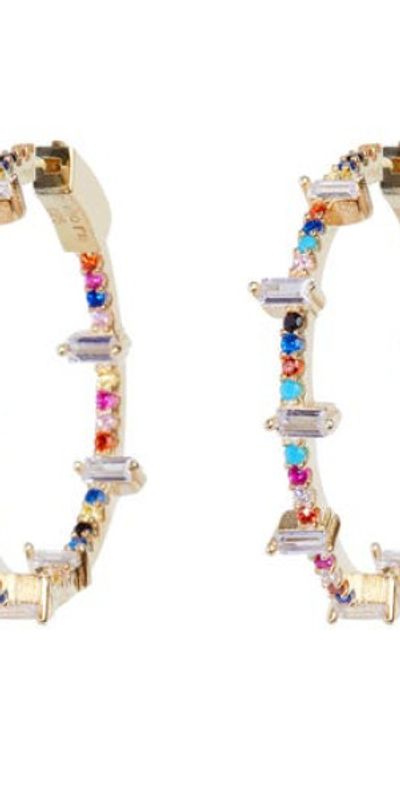NICKHO REY NICKHO REY Houlehan Hoop in Rainbow/gold at Nordstrom