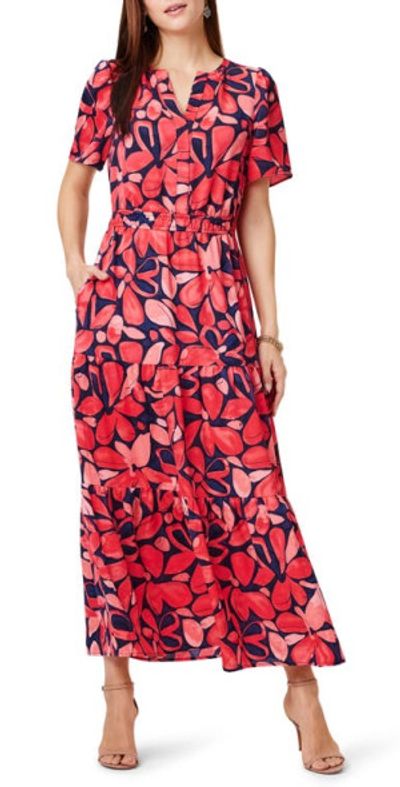 NIC+ZOE - NIC+ZOE Happy Floral Daydream Maxi Dress in Orange Multi