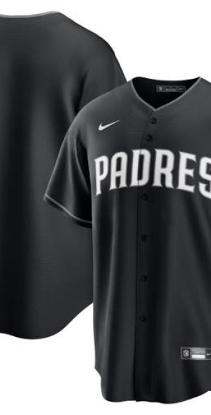 Nike - Men's Black/White San Diego Padres Official Replica Jersey