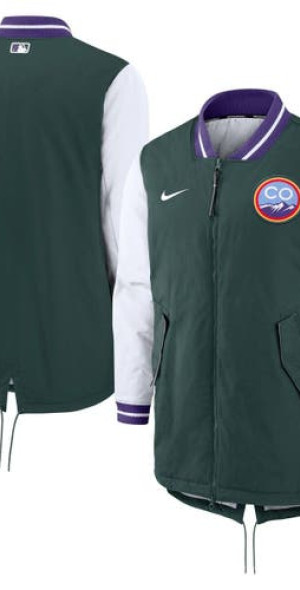 NIKE　COLORADO XL ナイロンジャケット Nike - Men's Green Colorado Rockies City Connect Full-Zip Dugout