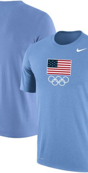 Nike Men s Light Blue Team USA Olympic Team Performance T Shirt