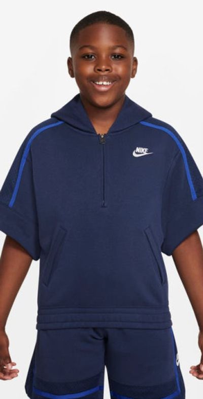 Nike Kids' Culture of Basketball Short Sleeve Half-Zip Hoodie in