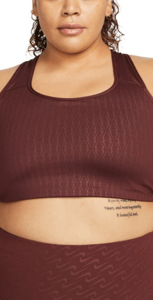 Nike Pro Dri FIT Swoosh Racerback Sports Bra in Bronze Eclipse Black at Nordstrom