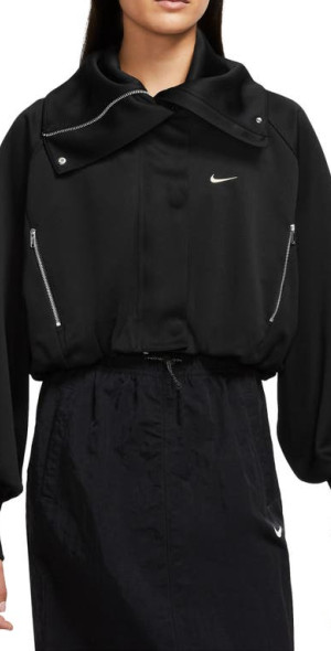 nike black crop jacket