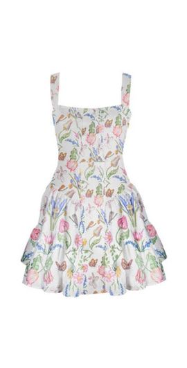 NO PISE LA GRAMA NO PISE LA GRAMA Caracas Mini Dress in Tulipan White Print at Nordstrom, Size 2